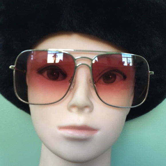 Chloe Aviator Sunglasses Color GOLD/WINE Lens main image 10